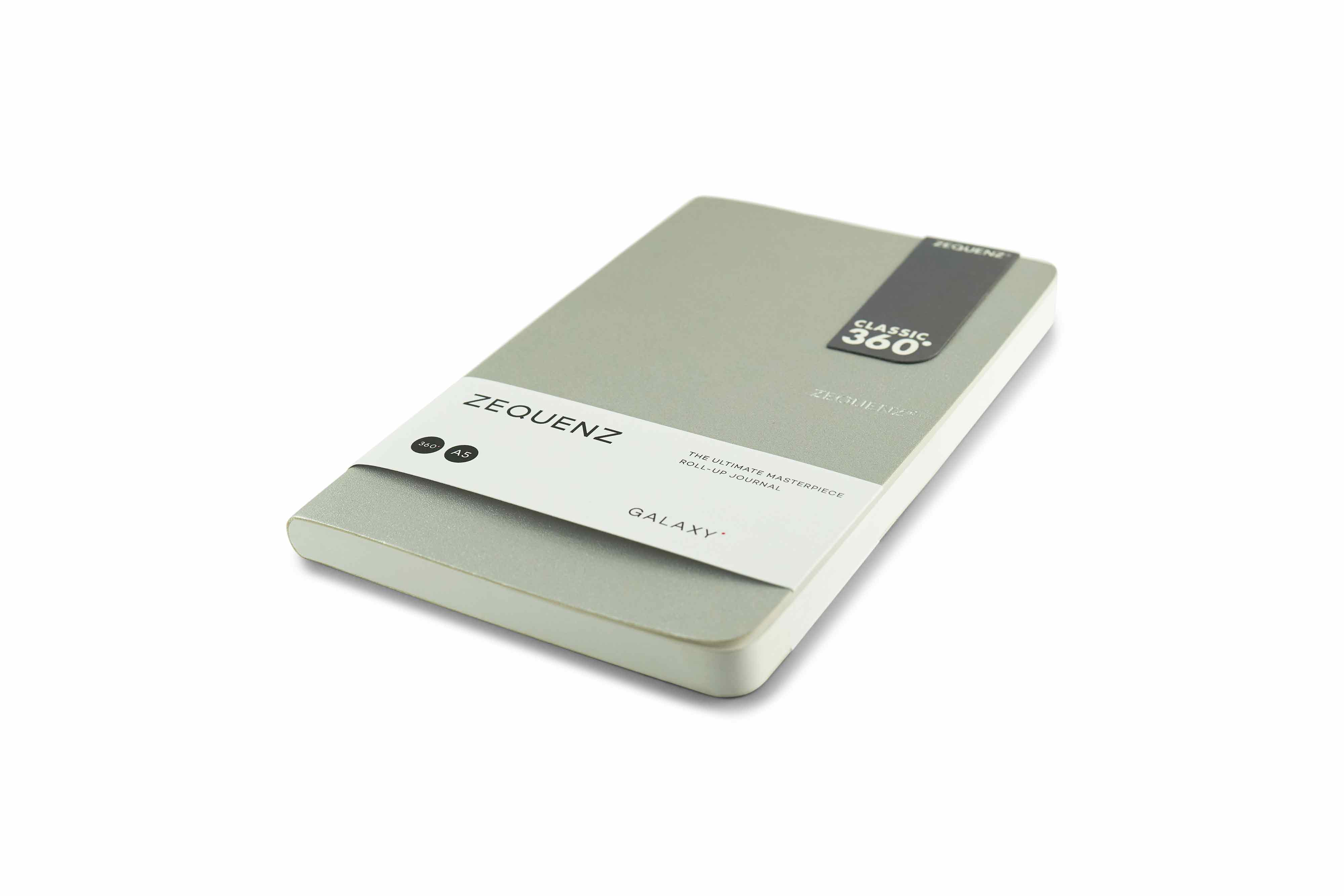 Zequenz Galaxy 360 Notizbuch A5 Slim Silber 13x21 cm | Kariert