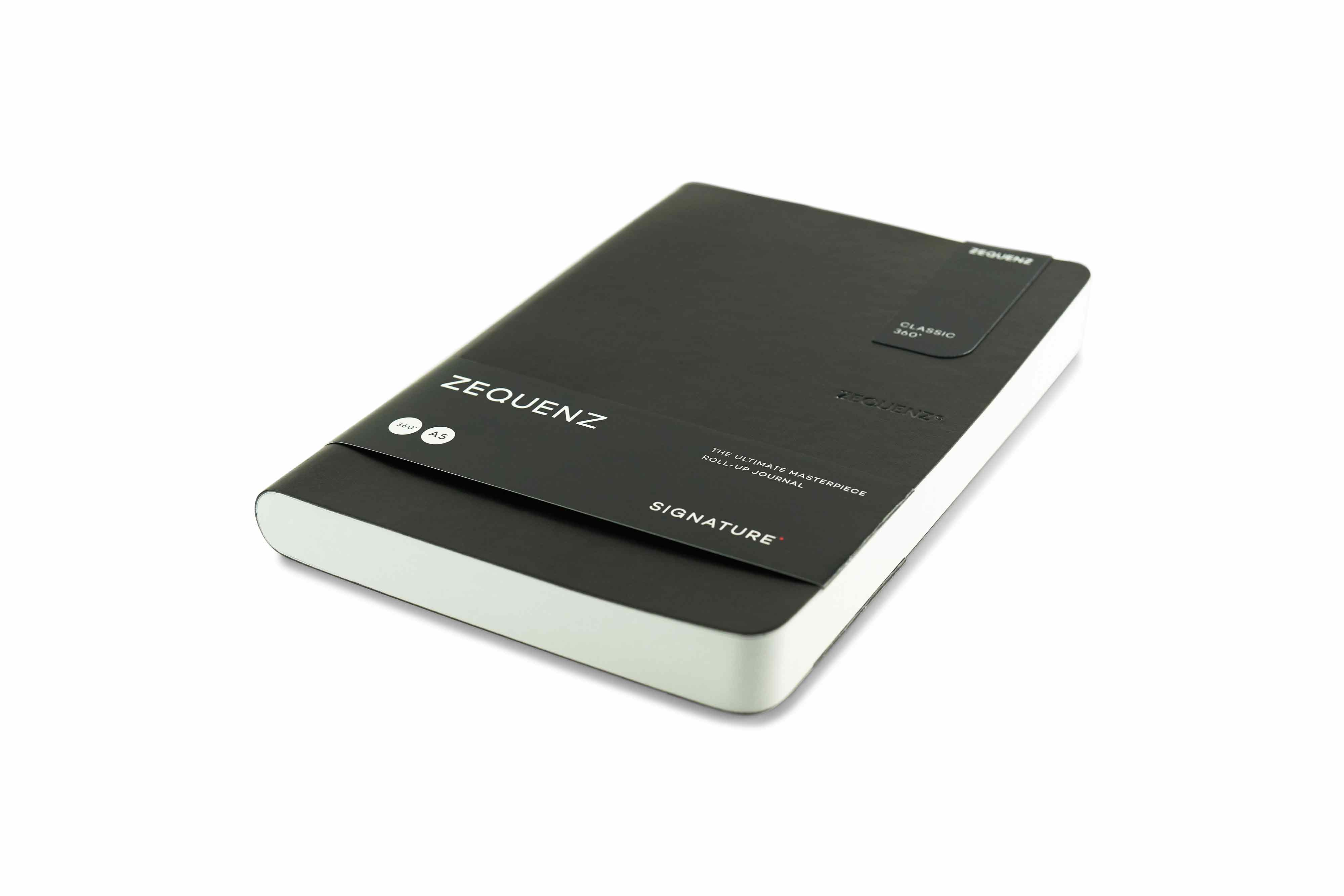 Zequenz Signature Classic 360 Notizbuch A5 Schwarz | Kariert