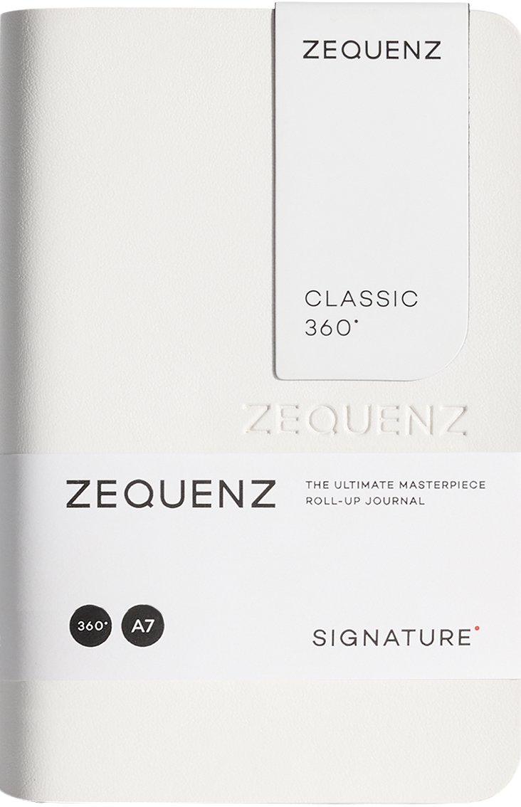 Zequenz Signature Classic 360 Notizbuch A7 Weiß