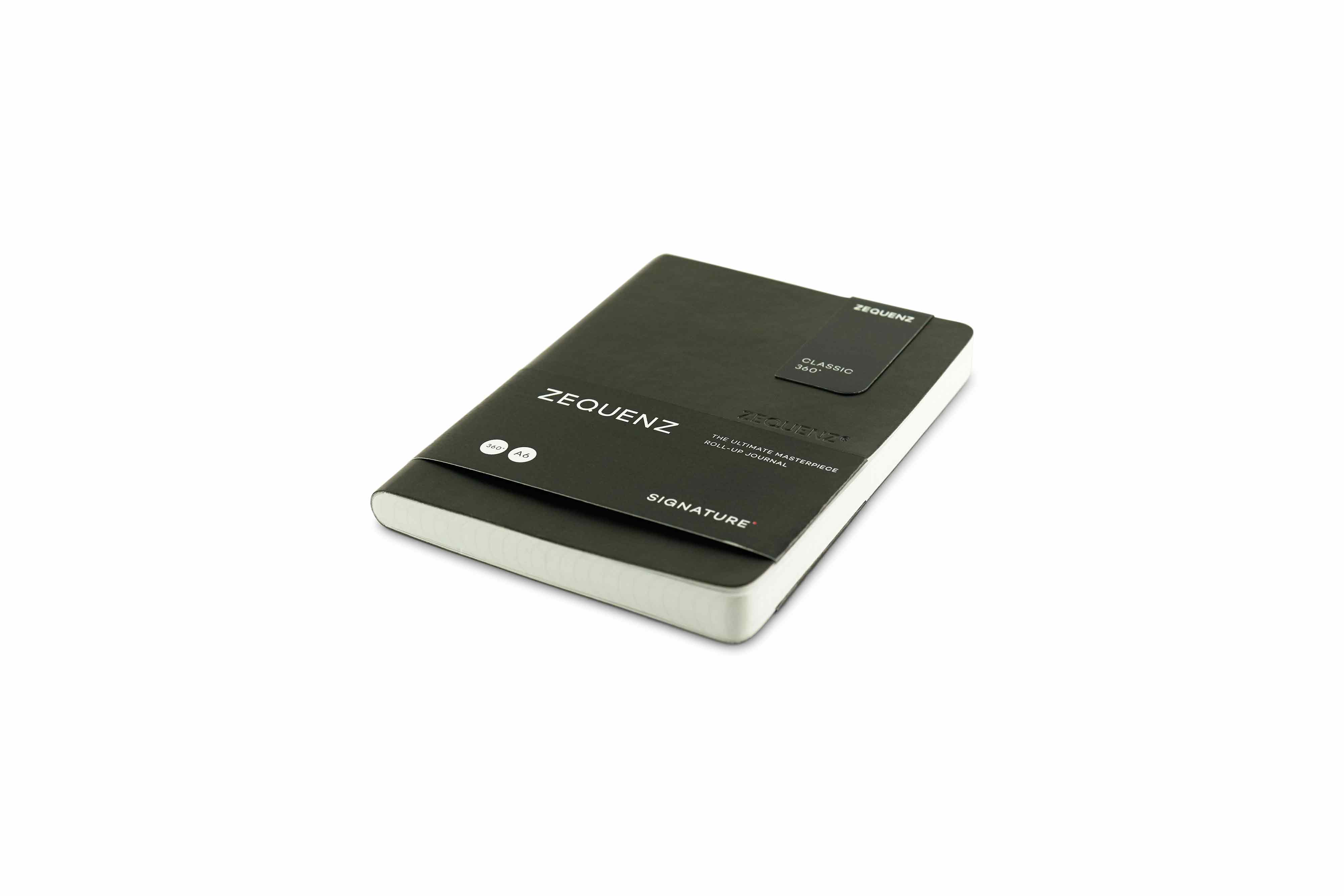 Zequenz Signature Lite 360 Notizbuch A6 Schwarz | Kariert