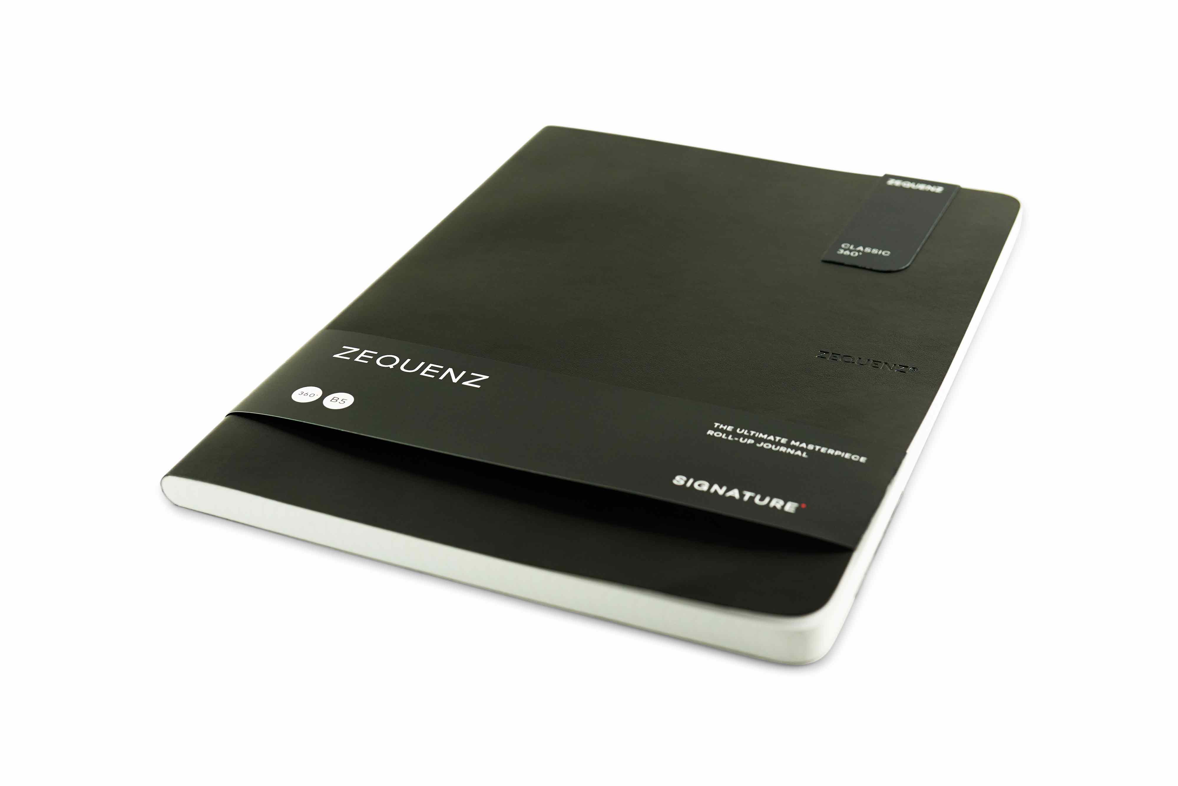 Zequenz Signature Lite 360 Notizbuch B5 Schwarz | Kariert