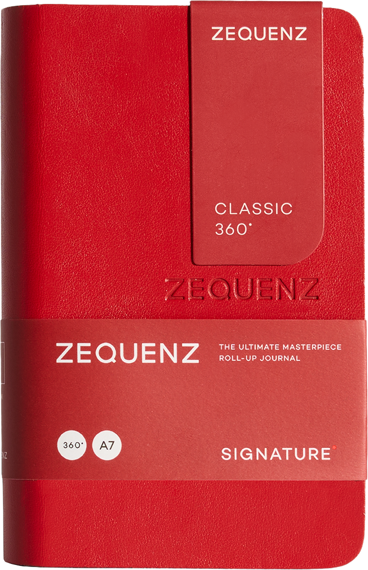Zequenz Signature Classic 360 Notizbuch A7 Rot
